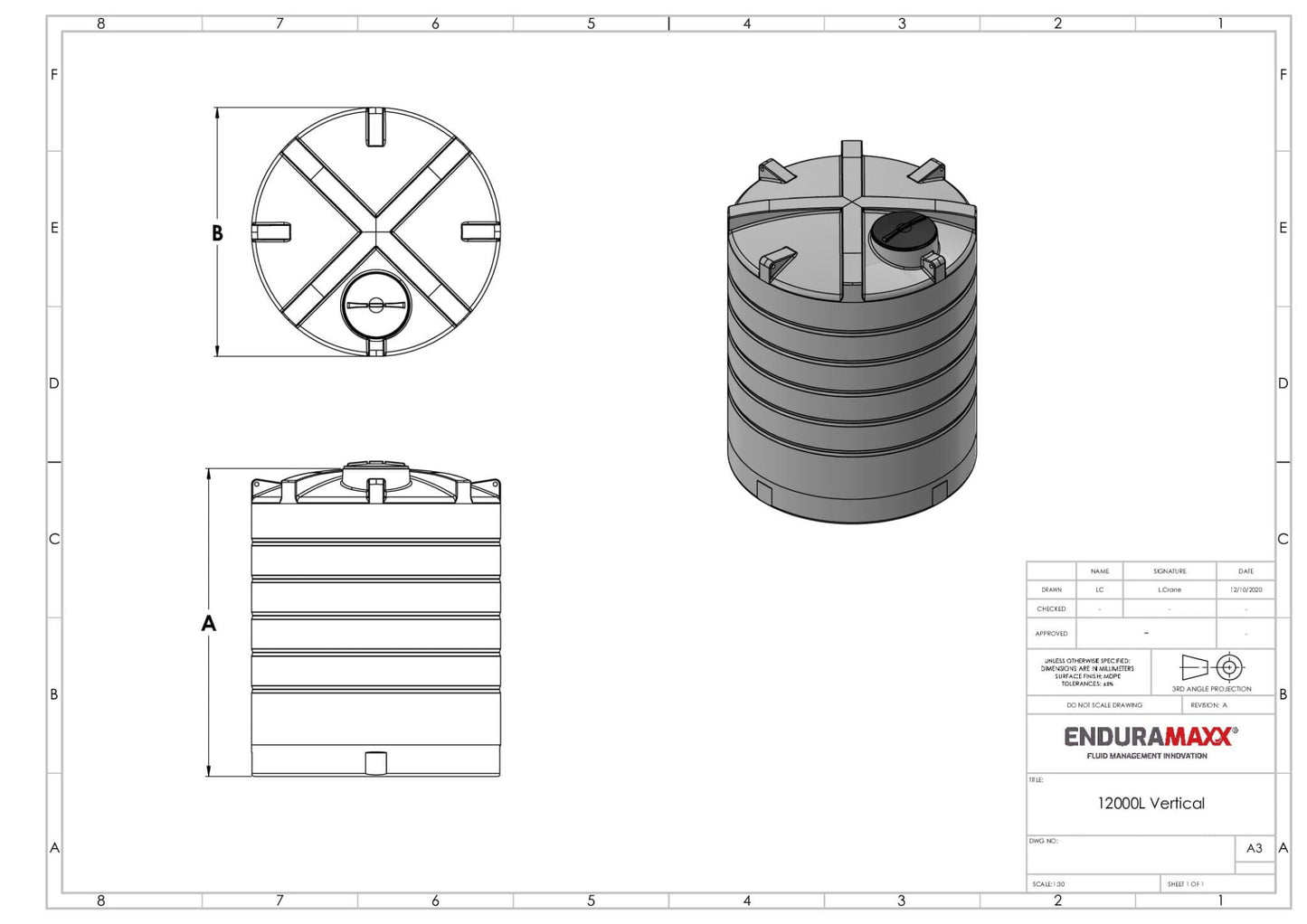 12000 Litre Non-Potable Water Tank