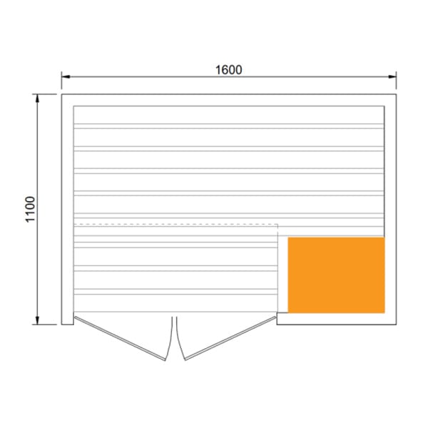 CenturaHeat 2 Person Traditional Relax Indoor Sauna