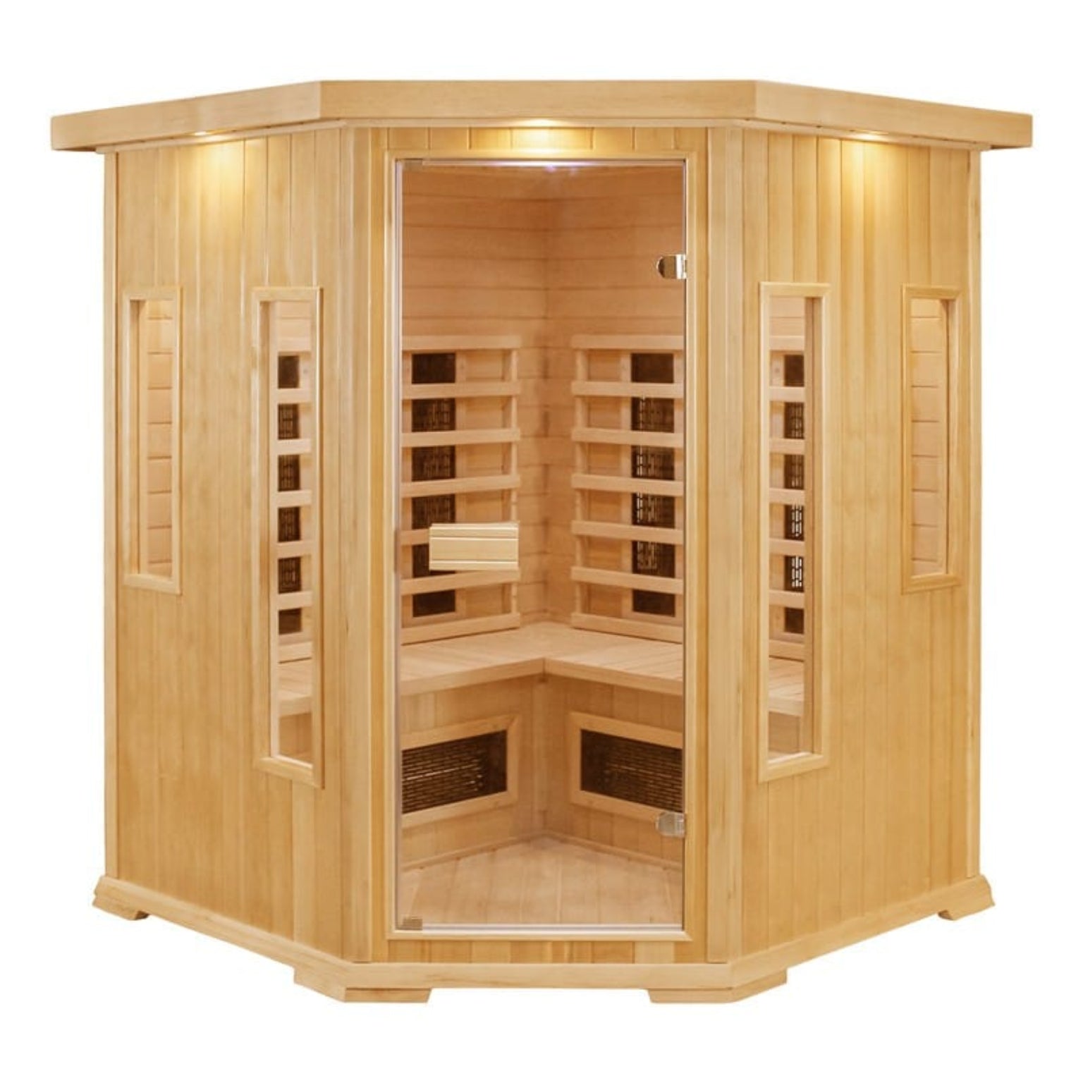 CenturaHeat 4-5 Person Diamond Infrared Corner Sauna - 3000W