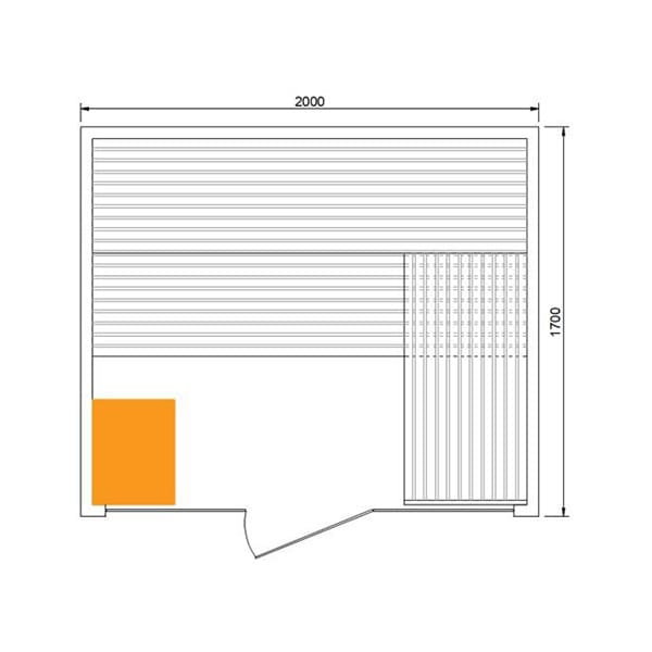 Traditional Steam 5-6 Person Sauna dimensions