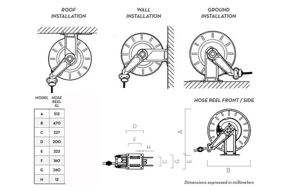 Piusi Heavy Duty Diesel Hose Reel
