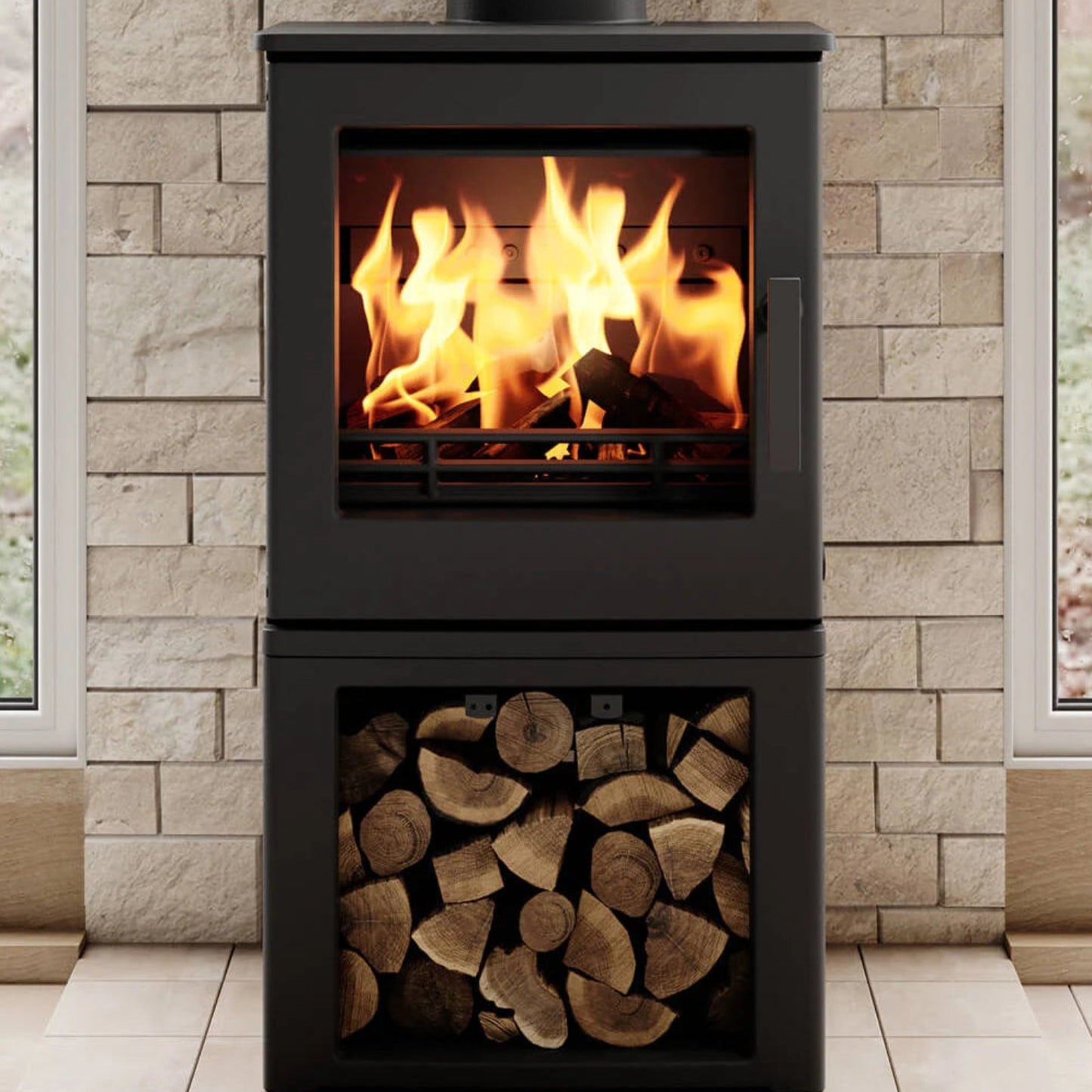 ACR Woodpecker WP4LS Wood Burning Ecodesign Logstore Stove