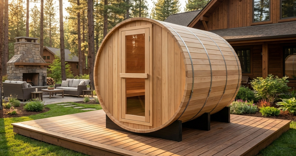 Wood Barrel Sauna