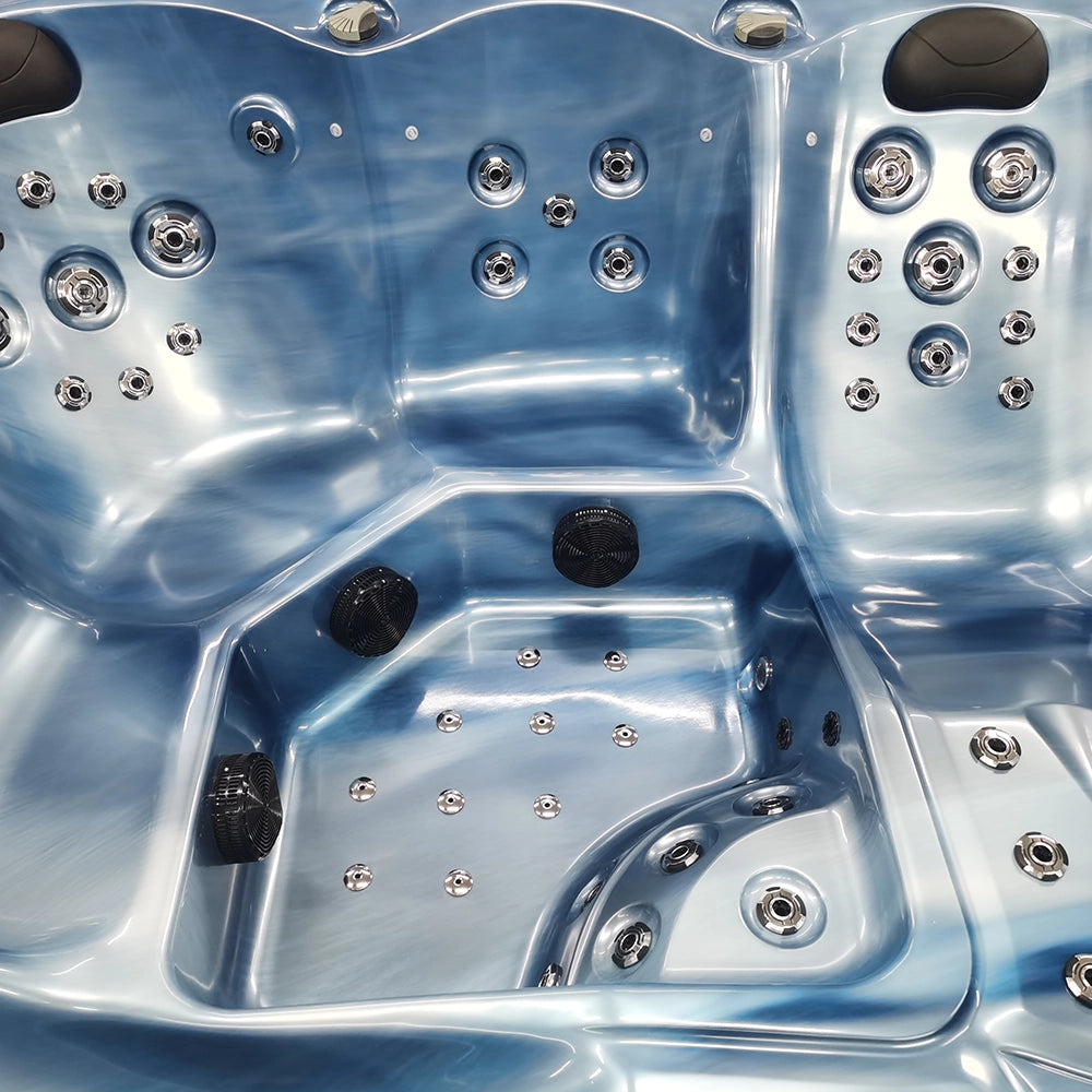 Blue 5-Seater Hot Tub - Hydrotherapy Pro Spa