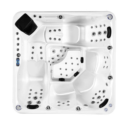 White 5-Seater Hot Tub - Hydrotherapy Pro Spa