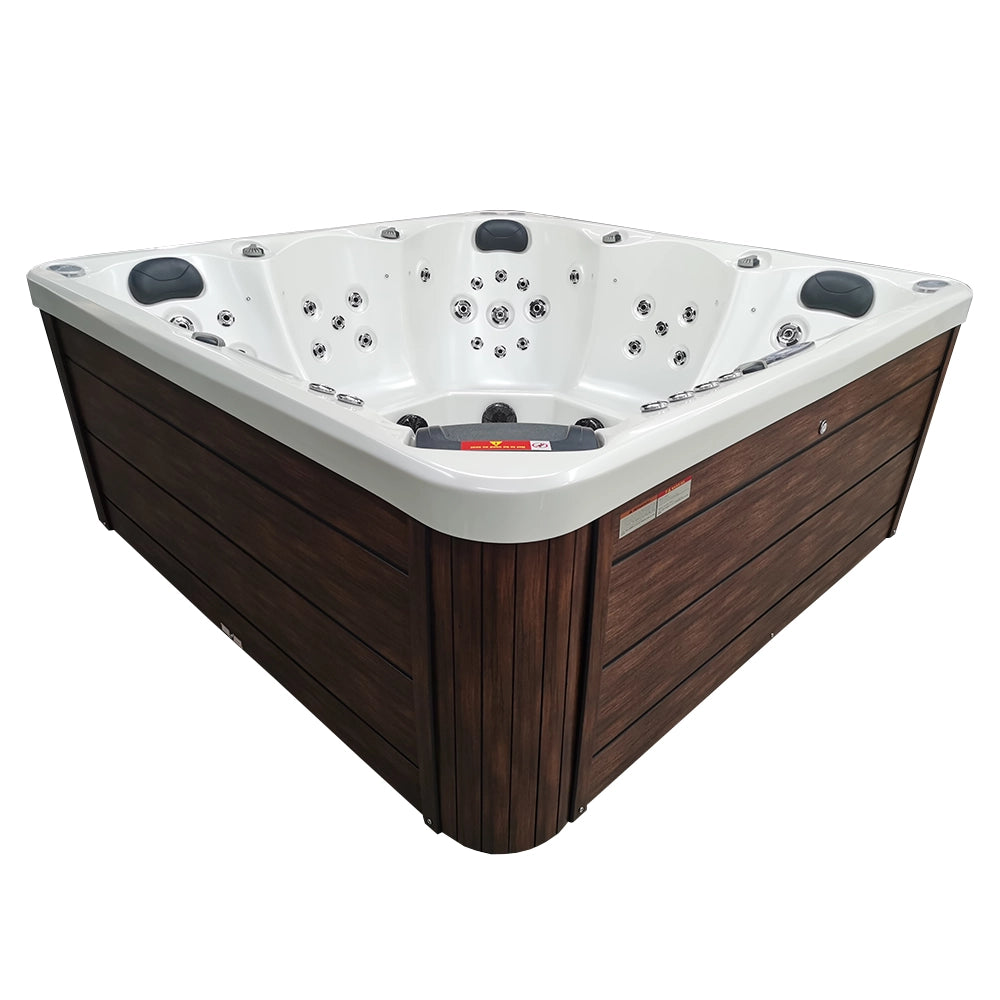 White 5-Seater Hot Tub - Hydrotherapy Pro Spa