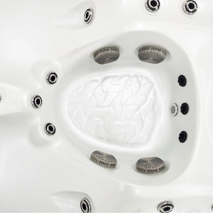 White 5-Seater 3-Recliner Hot Tub - Hydrotherapy Pro Spa
