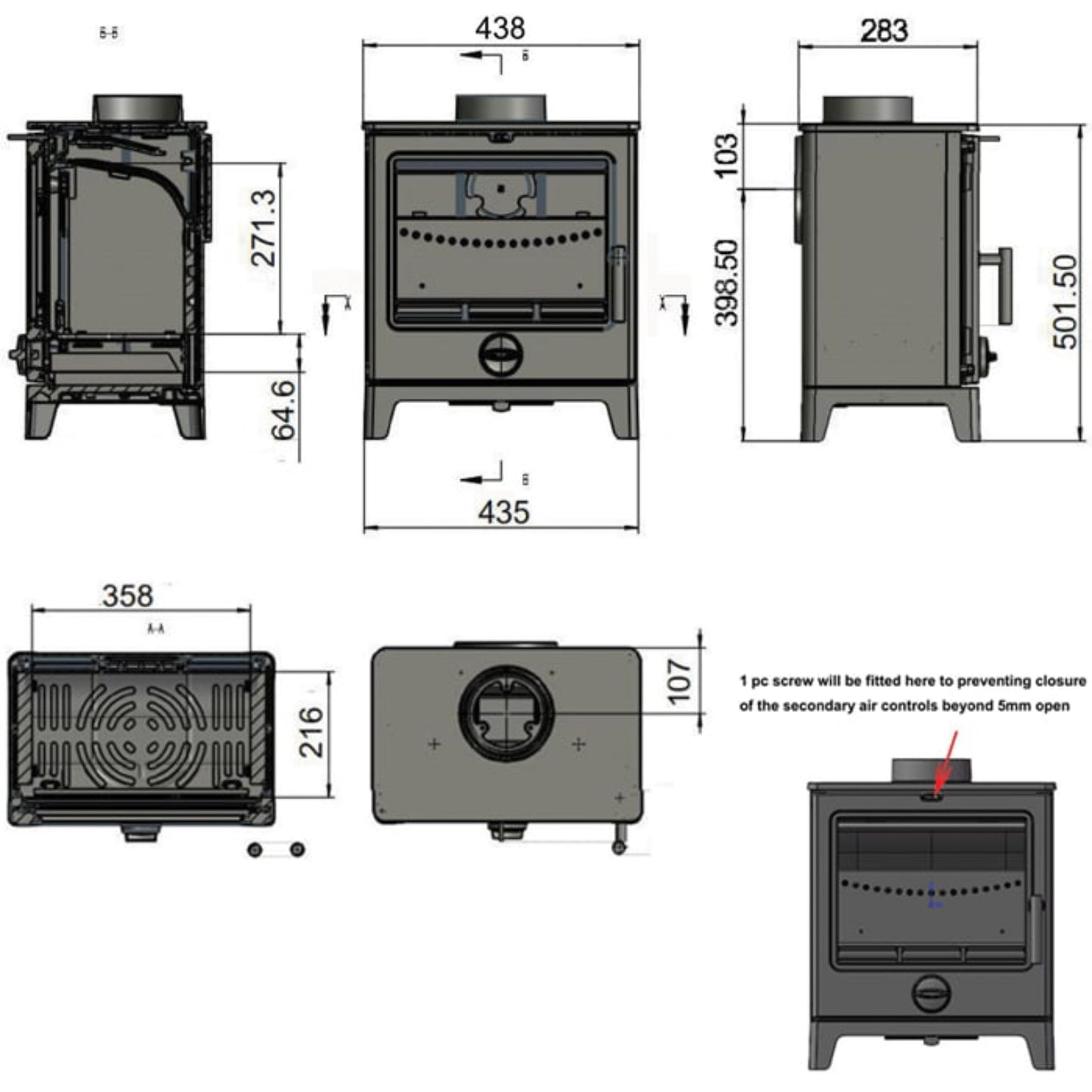 Centurion Multi-Fuel Wood Burning Stove