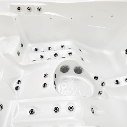 White 5-Seater 3-Recliner Hot Tub - Hydrotherapy Pro Spa