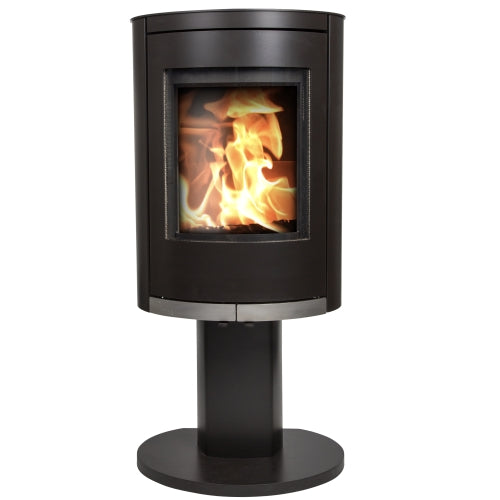 Mi Fires Ovale Tall 5kW Wood Burning Ecodesign Pedestal Stove