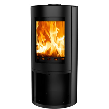 Mi-Fires Rondo With Log Store Wood Burning Eco Stove