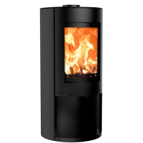 Mi-Fires Rondo With Log Store Wood Burning Eco Stove