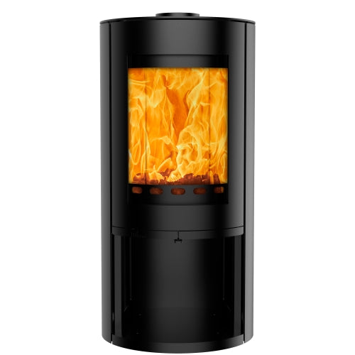 Mi-Fires Rondo With Log Store Wood Burning Eco Stove