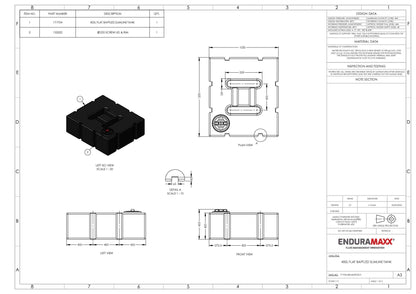 400 Litre Baffled Flat Water Tank