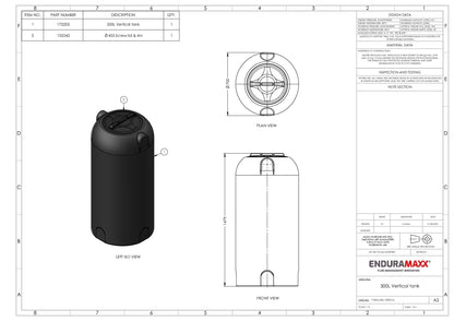500 Litre Non-Potable Water Tank