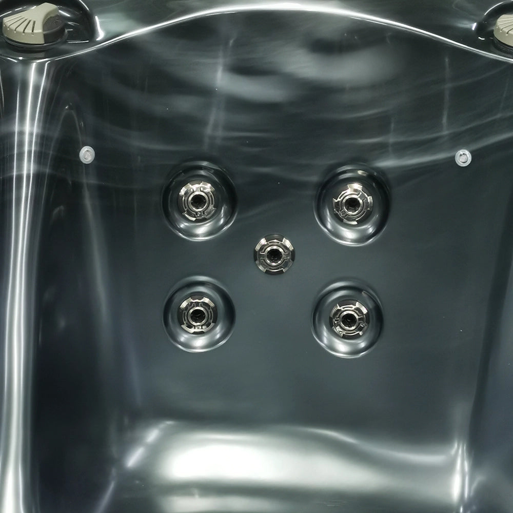 Black 5-Seater Hot Tub - Hydrotherapy Pro Spa