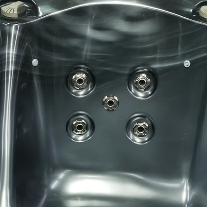 Black 5-Seater Hot Tub - Hydrotherapy Pro Spa