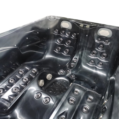 Black 5-Seater 3-Recliner Hot Tub - Hydrotherapy Pro Spa