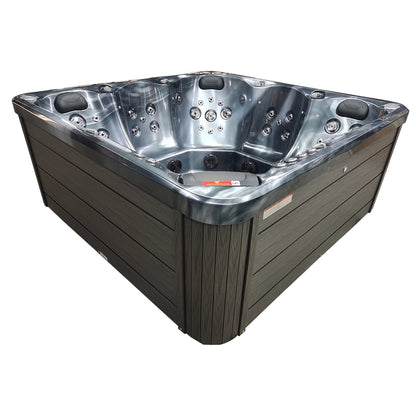 Black 5-Seater Hot Tub - Hydrotherapy Pro Spa