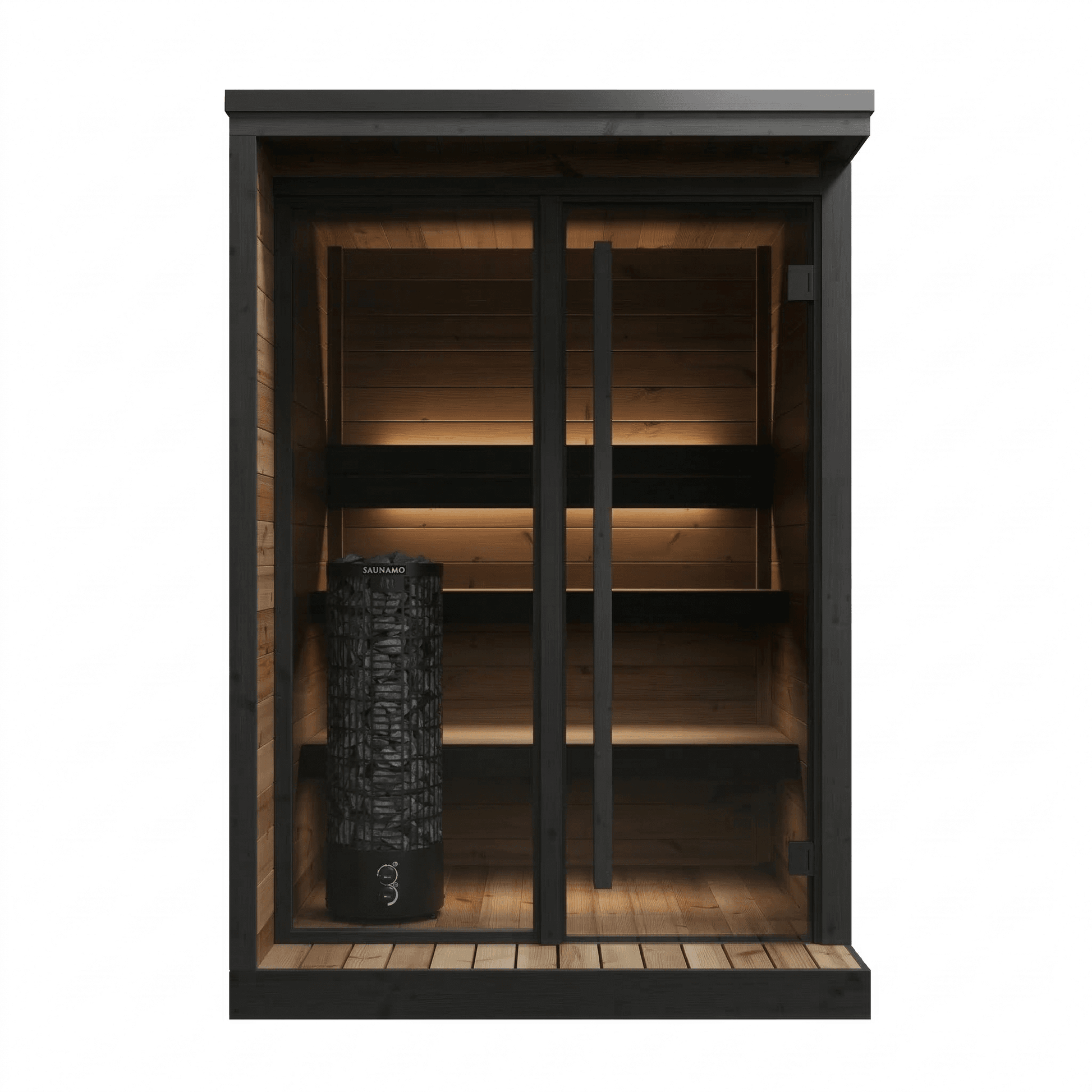 Outdoor Sauna Hiki S | Premium Thermowood Garden Sauna for 2 to 4 People