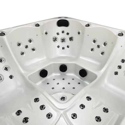 White 5-Seater Hot Tub - Hydrotherapy Pro Spa
