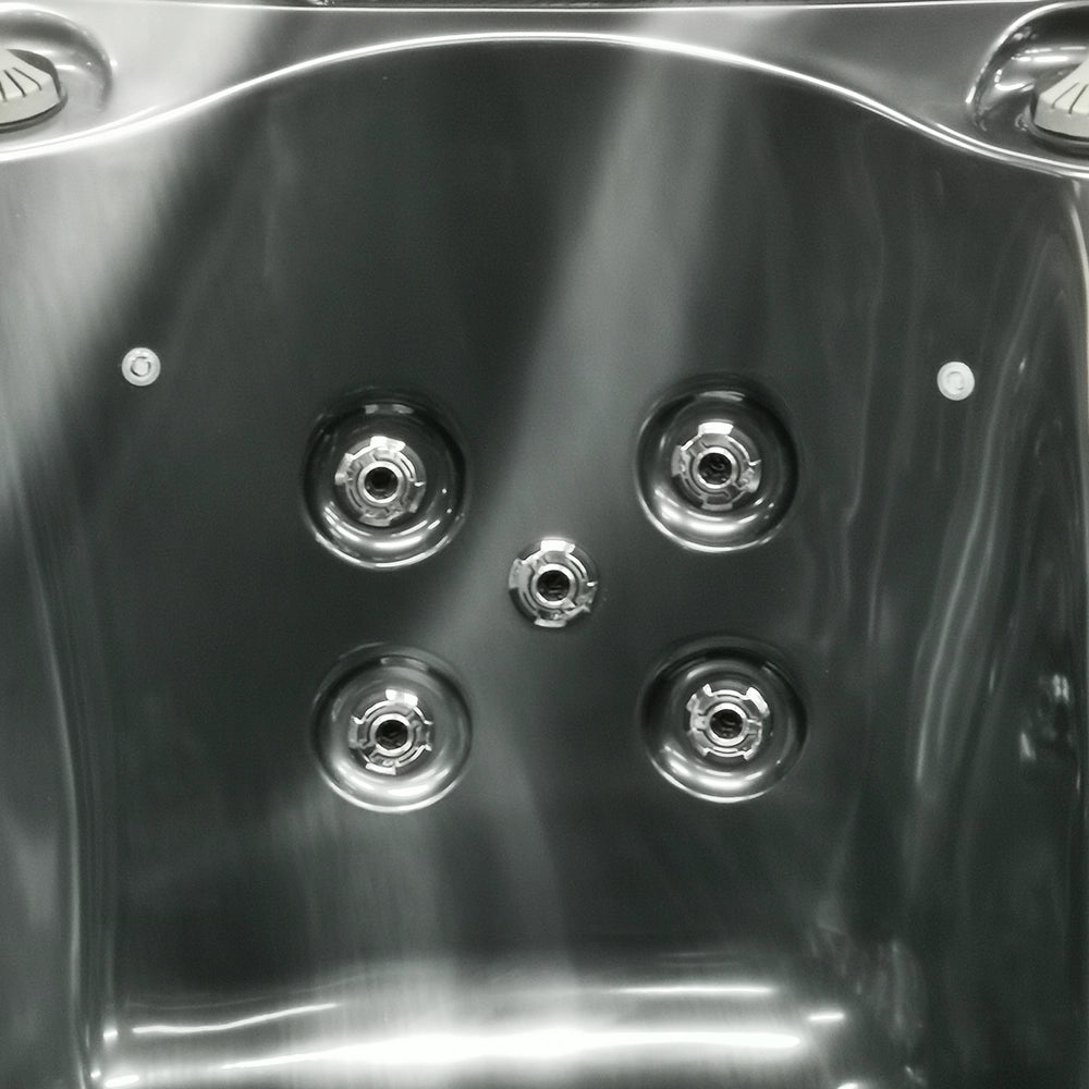 Black 5-Seater Hot Tub - Hydrotherapy Pro Spa