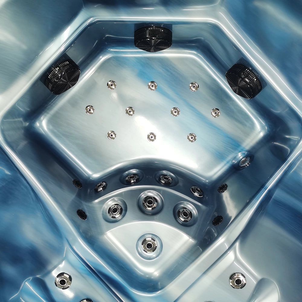 Blue 5-Seater Hot Tub - Hydrotherapy Pro Spa
