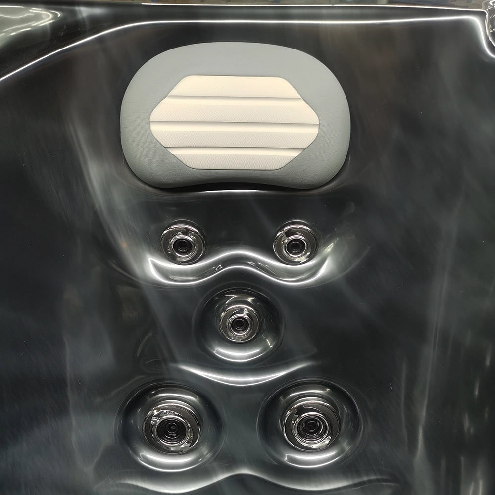 Black 5-Seater 3-Recliner Hot Tub - Hydrotherapy Pro Spa