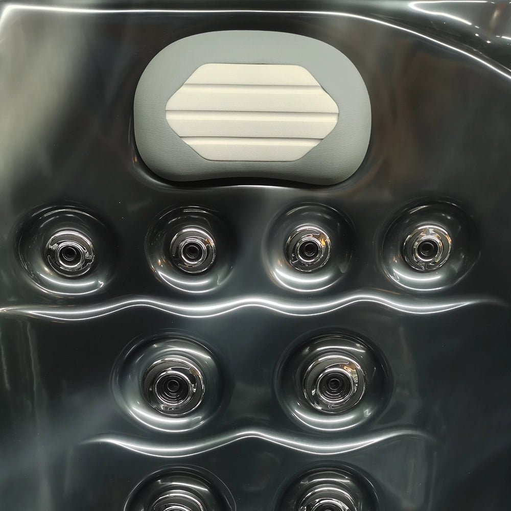 Black 5-Seater 3-Recliner Hot Tub - Hydrotherapy Pro Spa