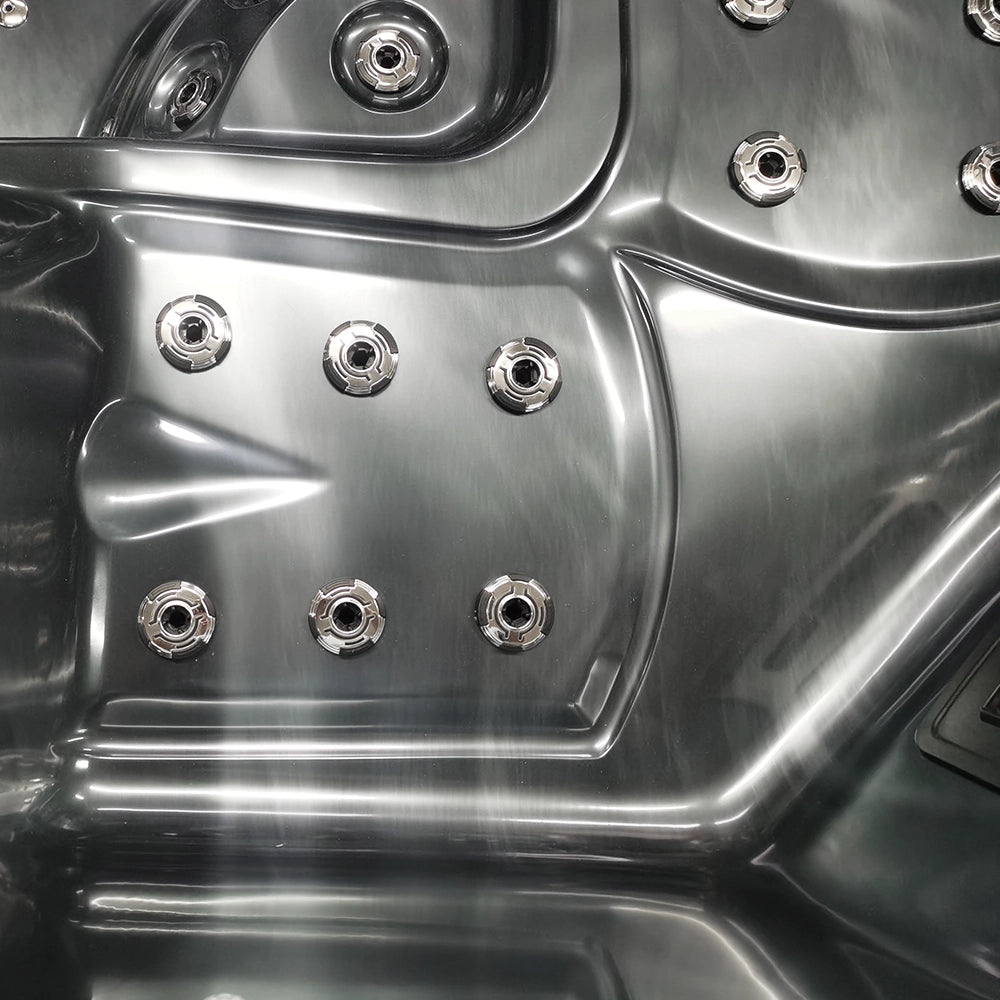 Black 5-Seater Hot Tub - Hydrotherapy Pro Spa
