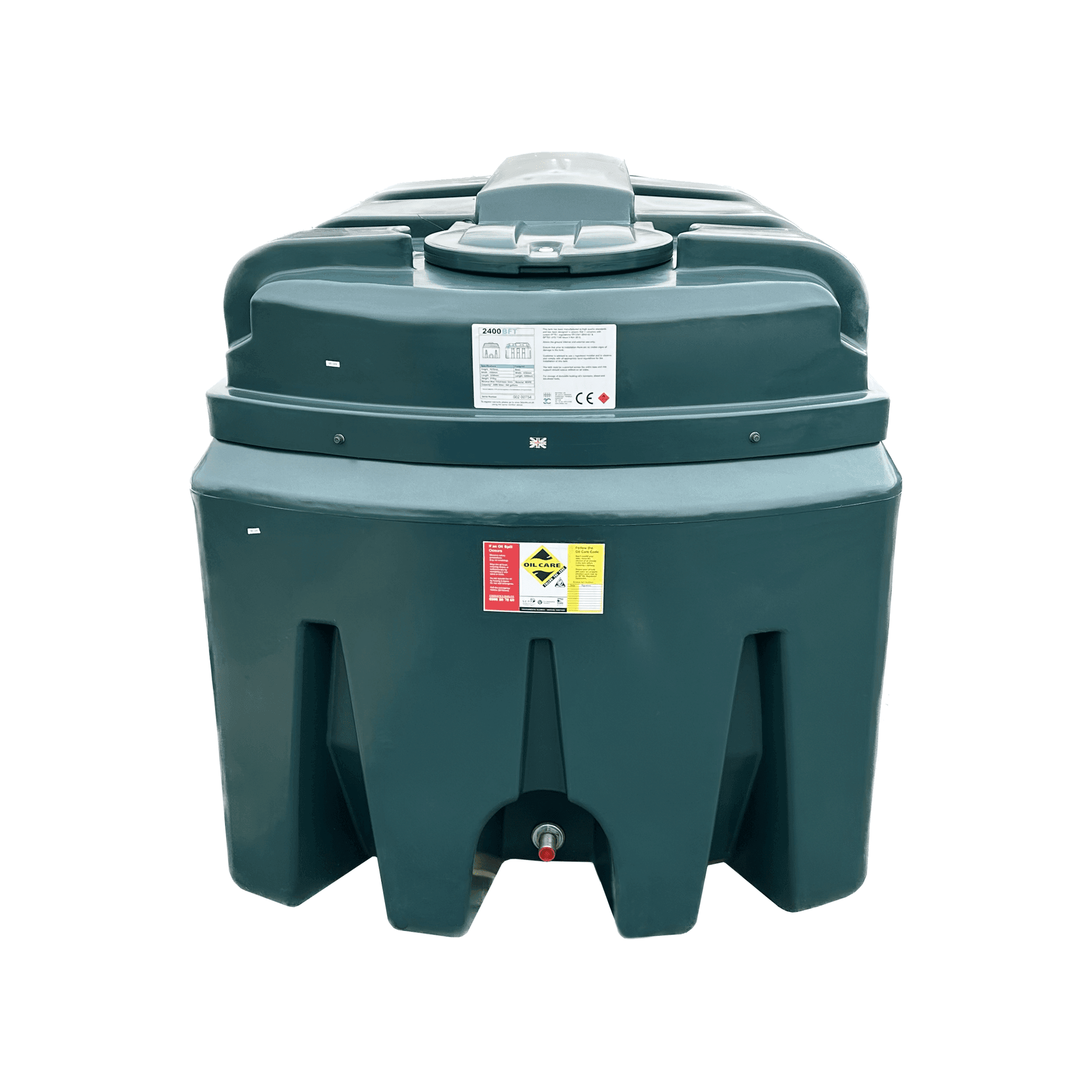 2400 Litre Plastic Bunded Oil Tank - Centurion