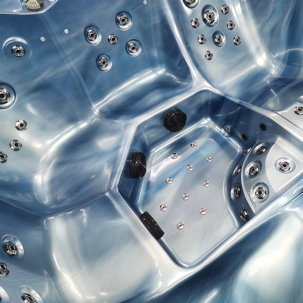Blue 5-Seater Hot Tub - Hydrotherapy Pro Spa