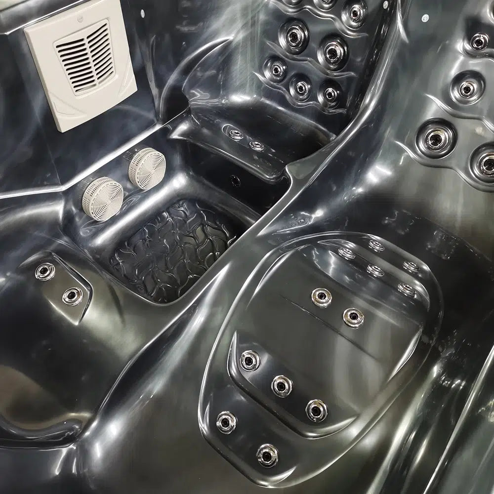 Black 3-4-Seater Hot Tub - Hydrotherapy Pro Spa