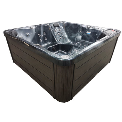 Black 5-Seater Hot Tub - Hydrotherapy Pro Spa