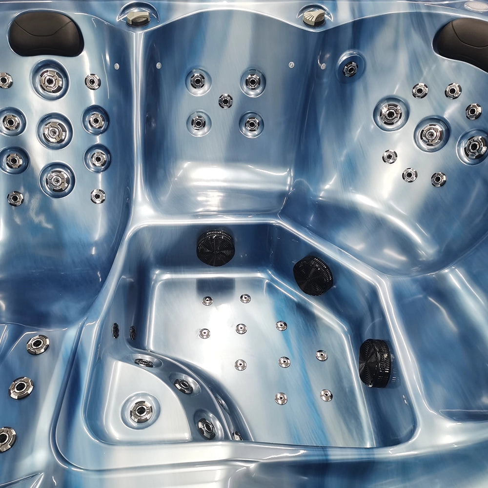 Blue 5-Seater Hot Tub - Hydrotherapy Pro Spa