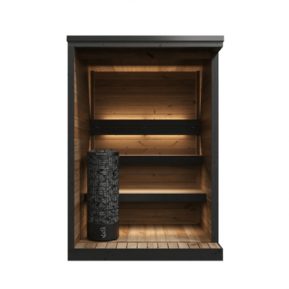 Outdoor Sauna Hiki S | Premium Thermowood Garden Sauna for 2 to 4 People
