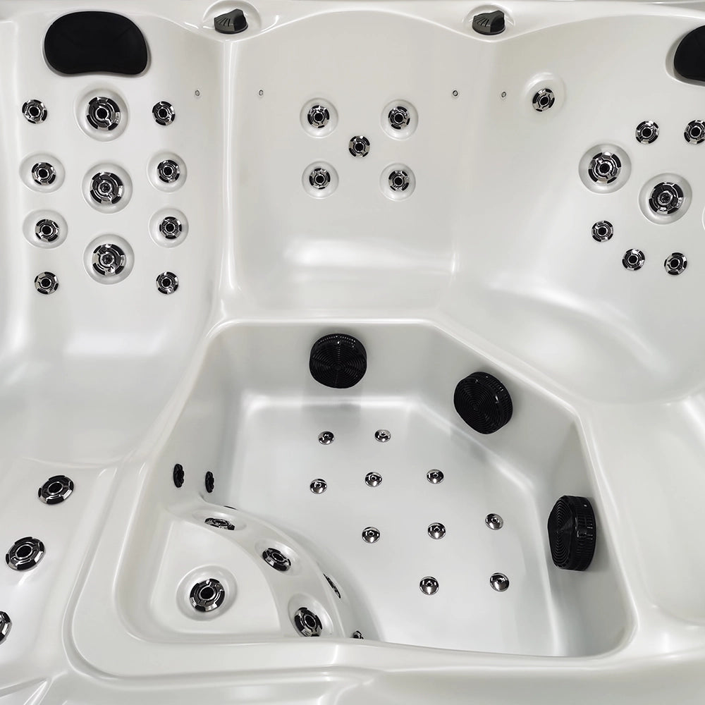 White 5-Seater Hot Tub - Hydrotherapy Pro Spa