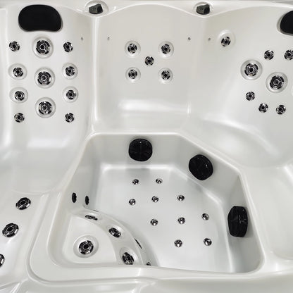 White 5-Seater Hot Tub - Hydrotherapy Pro Spa