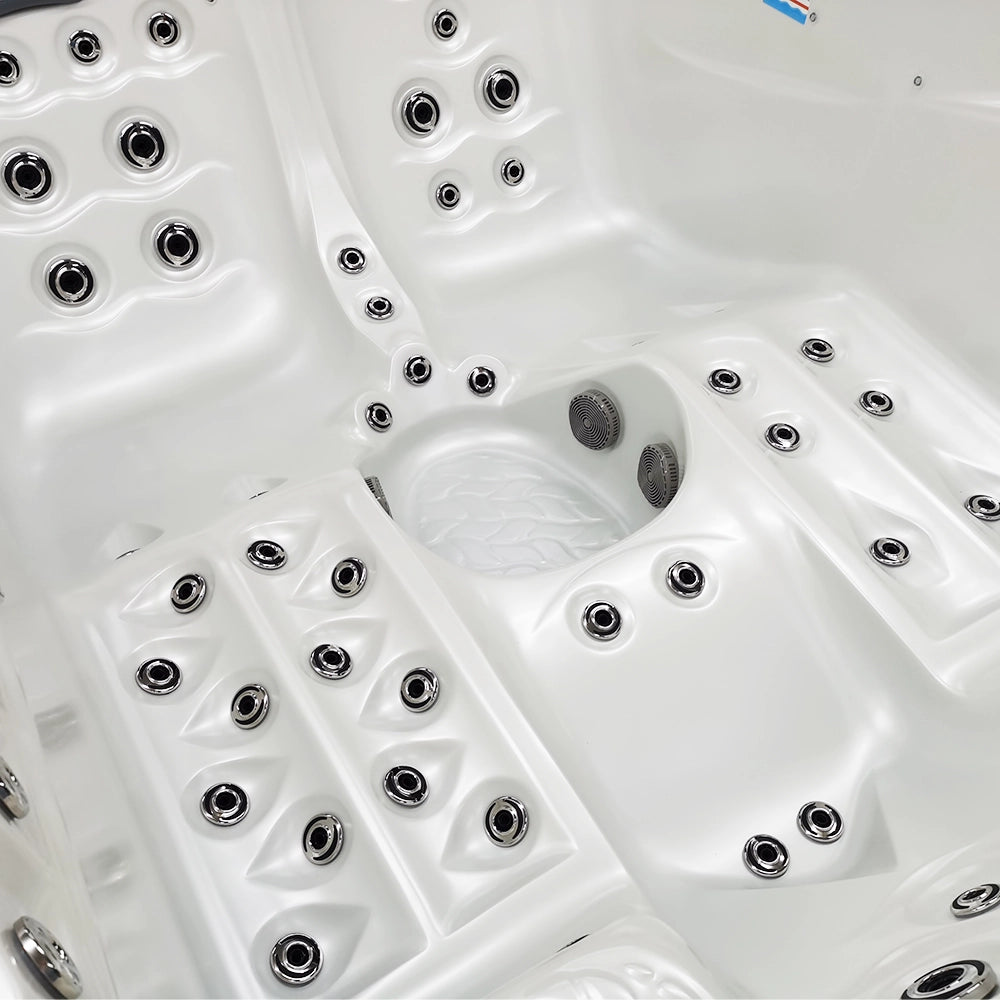 White 5-Seater 3-Recliner Hot Tub - Hydrotherapy Pro Spa