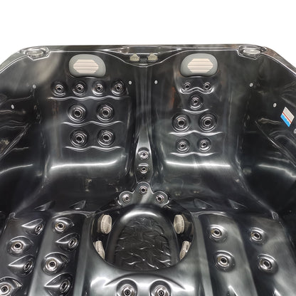 Black 5-Seater 3-Recliner Hot Tub - Hydrotherapy Pro Spa