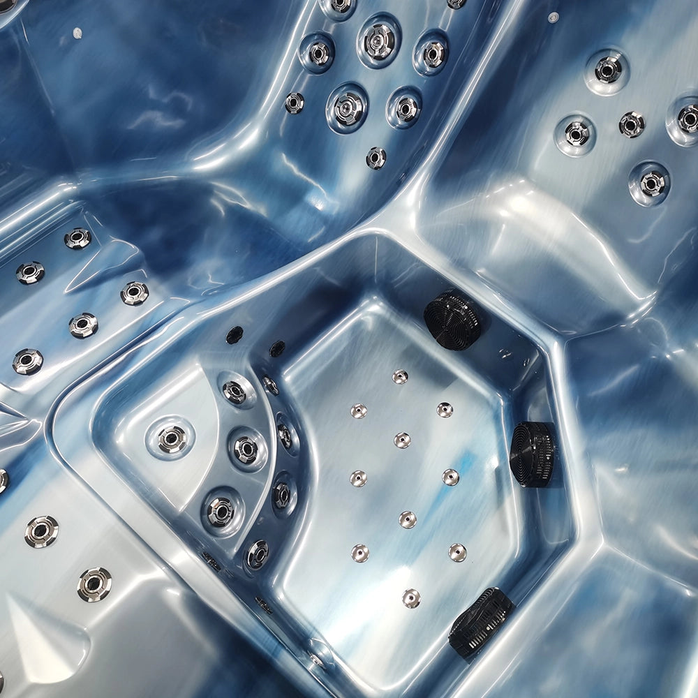 Blue 5-Seater Hot Tub - Hydrotherapy Pro Spa