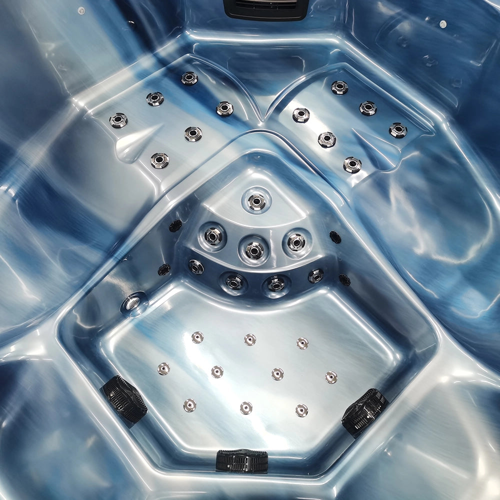 Blue 5-Seater Hot Tub - Hydrotherapy Pro Spa