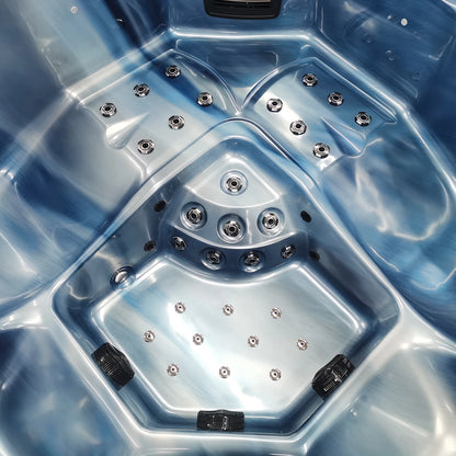 Blue 5-Seater Hot Tub - Hydrotherapy Pro Spa