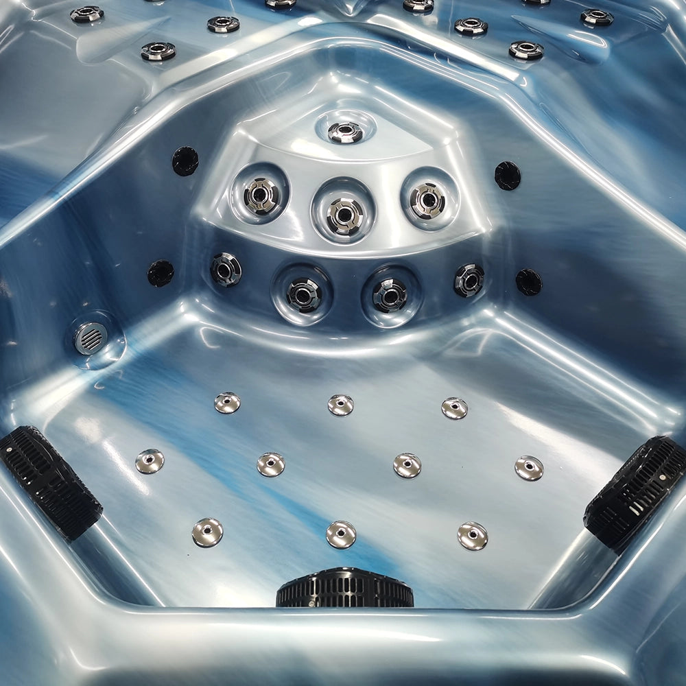 Blue 5-Seater Hot Tub - Hydrotherapy Pro Spa
