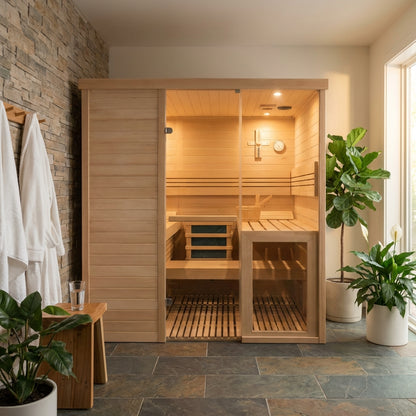 CenturaHeat 2-3 Person Traditional Steam Relax Indoor Sauna