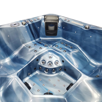 Blue 5-Seater Hot Tub - Hydrotherapy Pro Spa