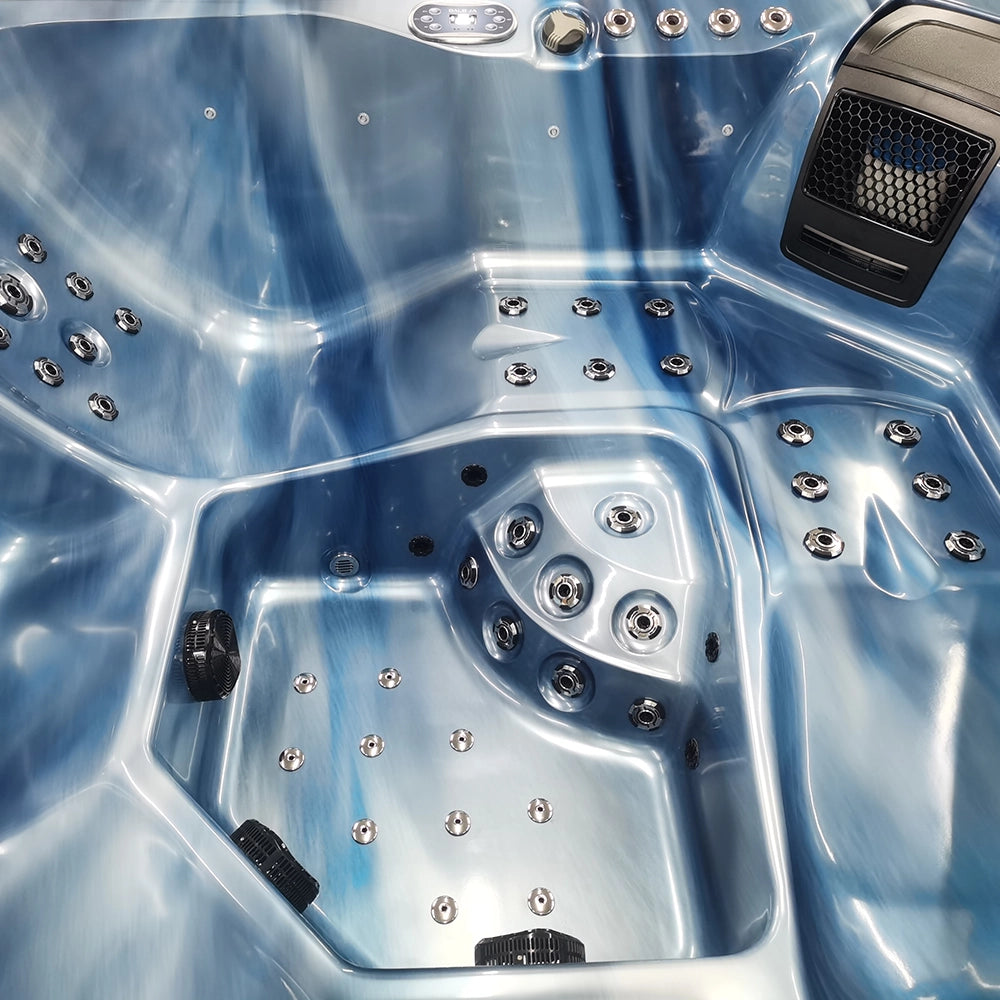 Blue 5-Seater Hot Tub - Hydrotherapy Pro Spa