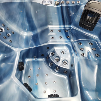 Blue 5-Seater Hot Tub - Hydrotherapy Pro Spa