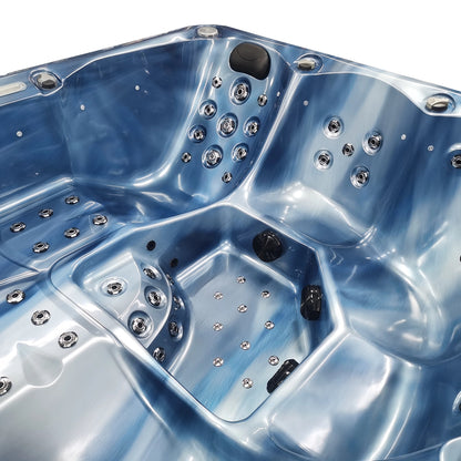 Blue 5-Seater Hot Tub - Hydrotherapy Pro Spa