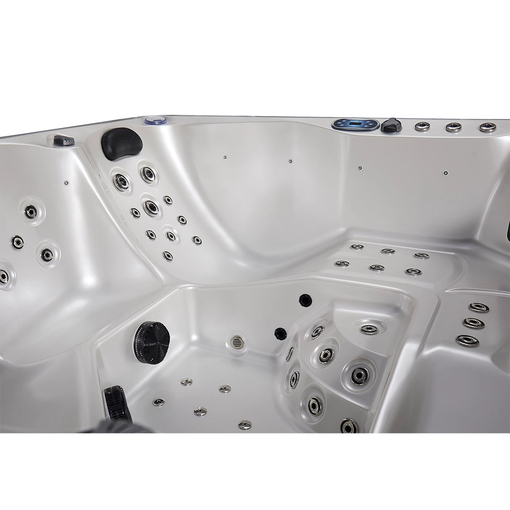 White 5-Seater Hot Tub - Hydrotherapy Pro Spa